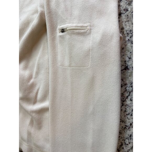 L.L. Bean Large White Pullover Top 1/4 Zip Fleece Cozy Gorpcore Outdoor - Picture 9 of 13